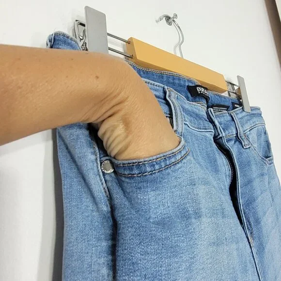 Buffalo David Bitton Blue Cotton Blend High-Rise Slim Fit Stretch Jean Size 10 - Picture 6 of 16